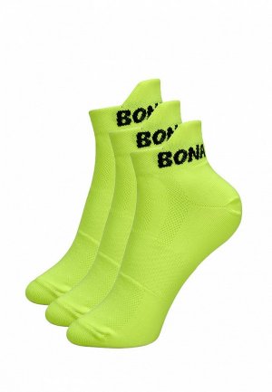 Носки 3 пары Bona Fide. Цвет: зеленый