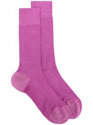 Носки с люрексом Dsquared2. Цвет: розовый и фиолетовый