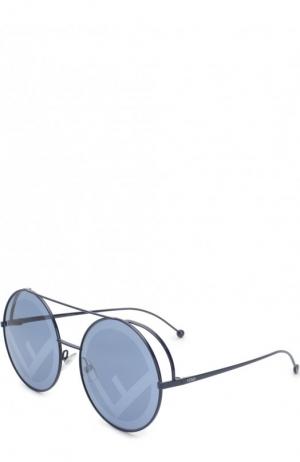 Солнцезащитные очки Fendi. Цвет: темно-синий