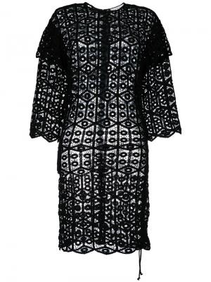 Вязаное крючком платье Iro. Цвет: чёрный