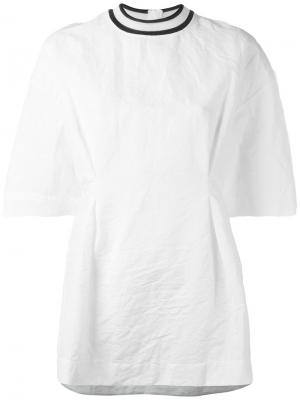 Блузка с контрастным воротником Marni. Цвет: белый
