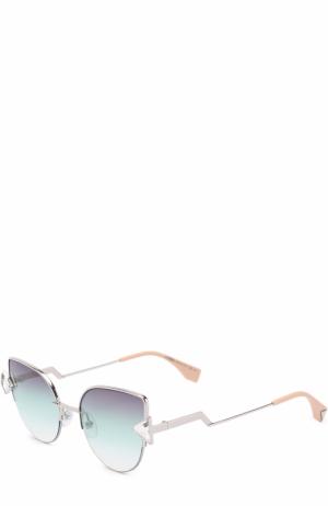 Солнцезащитные очки Fendi. Цвет: серебряный