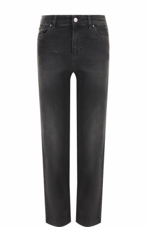 Укороченные джинсы прямого кроя с потертостями Armani Jeans. Цвет: темно-серый