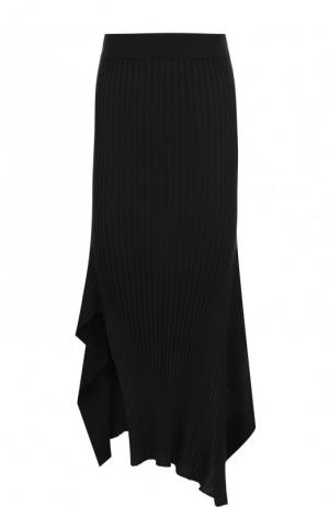 Однотонная юбка-миди асимметричного кроя Stella McCartney. Цвет: черный