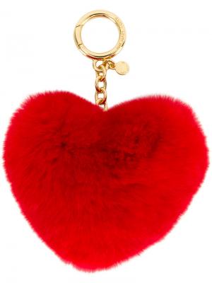 Брелок в форме сердца Michael Kors. Цвет: красный