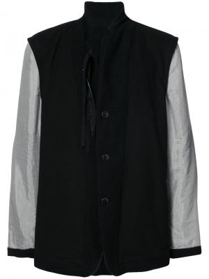 Пальто с контрастными рукавами Ann Demeulemeester. Цвет: чёрный