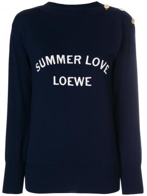 Вязаный свитер Summer love Loewe. Цвет: синий