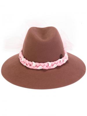 Фетровая шляпа Kate Maison Michel. Цвет: розовый и фиолетовый