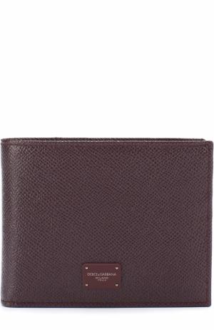 Кожаное портмоне с отделениями для кредитных карт и монет Dolce & Gabbana. Цвет: бордовый