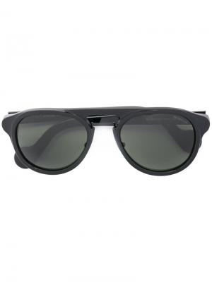 Солнцезащитные очки  с ооправой авиатор Moncler Eyewear. Цвет: чёрный