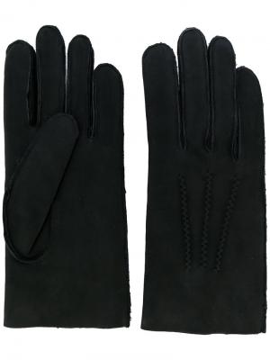 Перчатки со строчкой A.P.C.. Цвет: чёрный