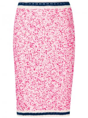 Трикотажная юбка P.A.R.O.S.H.. Цвет: розовый и фиолетовый