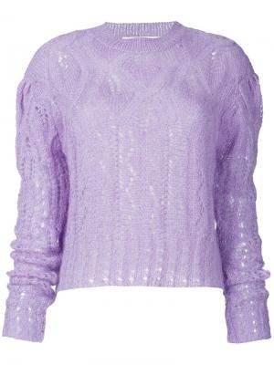 Вязаный свитер McQ Alexander McQueen. Цвет: розовый и фиолетовый