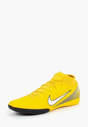 Бутсы зальные Nike. Цвет: желтый