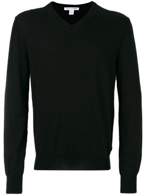 Пуловер с V-образным вырезом Comme Des Garçons Shirt. Цвет: чёрный