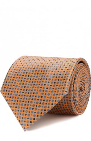 Комплект из шелкового галстука и платка Brioni. Цвет: желтый