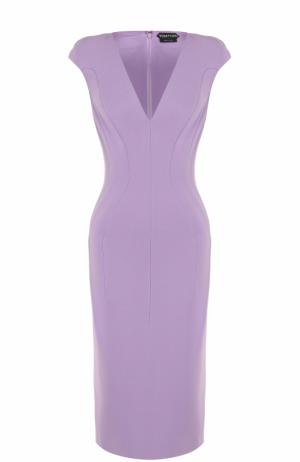 Платье-футляр с V-образным вырезом Tom Ford. Цвет: лиловый