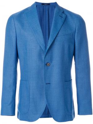 Тканый пиджак Boglioli. Цвет: синий