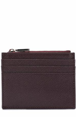Кожаный футляр для кредитных карт с отделением монет Dolce & Gabbana. Цвет: бордовый