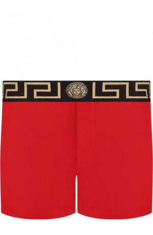 Плавки-шорты с широкой резинкой Versace. Цвет: красный