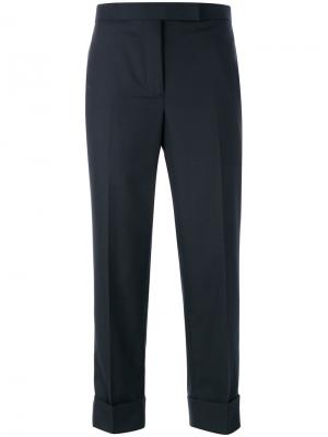 Укороченные брюки с полосками по бокам Thom Browne. Цвет: синий