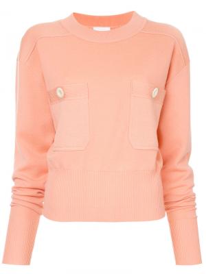 Джемпер с карманами на пуговицах Chloé. Цвет: розовый и фиолетовый