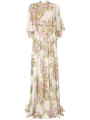 Платье-макси с цветочным принтом Giambattista Valli. Цвет: многоцветный