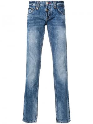 Прямые джинсы Philipp Plein. Цвет: синий
