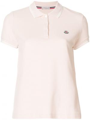 Рубашка-поло Moncler. Цвет: розовый и фиолетовый