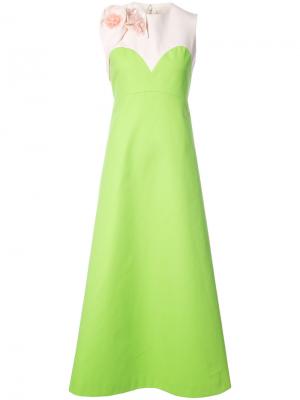Вечернее платье с пайетками Delpozo. Цвет: зелёный