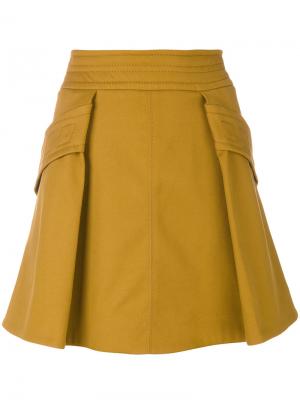 Плиссированная юбка мини Dorothee Schumacher. Цвет: жёлтый и оранжевый