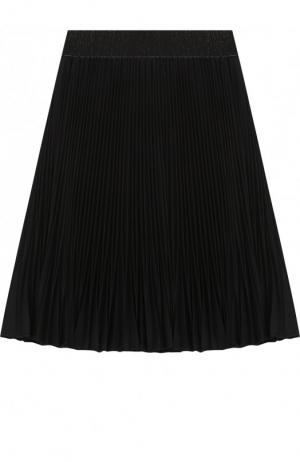 Плиссированная юбка с эластичным поясом Aletta. Цвет: черный