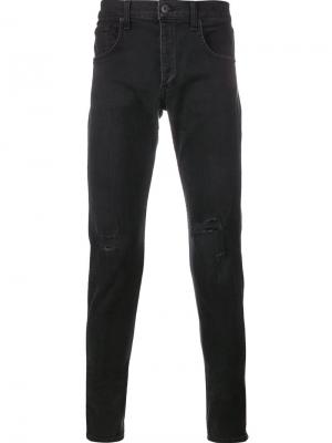 Узкие рваные джинсы Rag & Bone. Цвет: серый