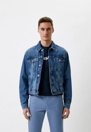 Куртка джинсовая Trussardi. Цвет: синий