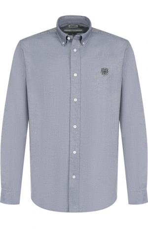 Хлопковая рубашка с воротником button down Kenzo. Цвет: синий