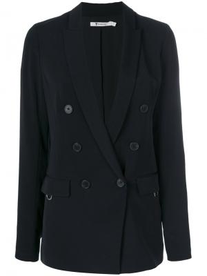 Пиджак с зазубренными лацканами T By Alexander Wang. Цвет: чёрный