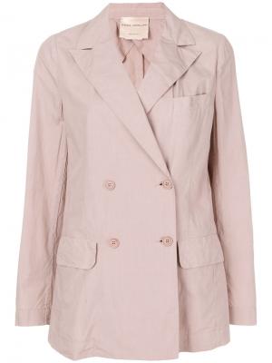 Двубортный пиджак Erika Cavallini. Цвет: розовый и фиолетовый