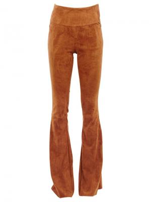 Расклешенные брюки Drome. Цвет: коричневый