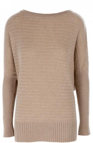 Удлиненный кашемировый пуловер со спущенным рукавом Ralph Lauren. Цвет: бежевый