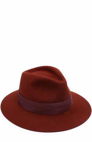 Фетровая шляпа Rico с лентой Maison Michel. Цвет: коричневый