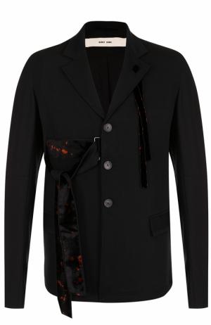Шерстяной пиджак с декоративной отделкой Damir Doma. Цвет: черный