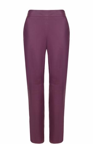 Кожаные брюки с карманами Escada. Цвет: лиловый