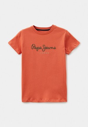 Футболка Pepe Jeans. Цвет: оранжевый
