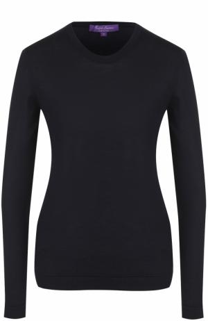 Кашемировый пуловер прямого кроя с круглым вырезом Ralph Lauren. Цвет: темно-синий