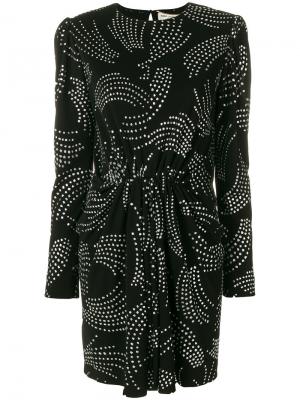Короткое платье с блестками Saint Laurent. Цвет: чёрный