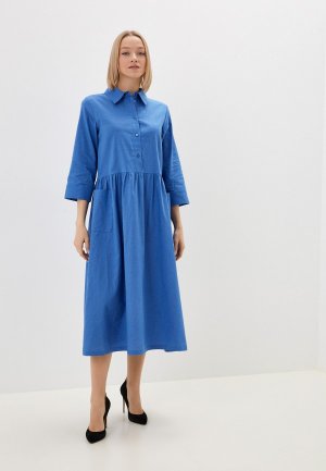 Платье UNQ. Цвет: голубой
