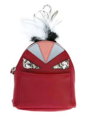 Брелок в форме рюкзака Bag Bugs Fendi. Цвет: красный