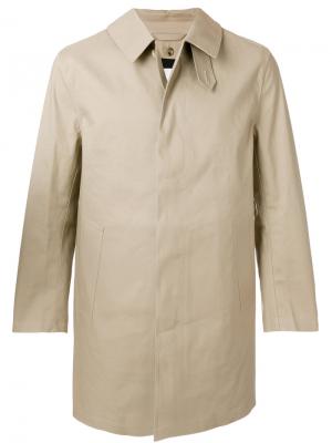 Однобортное пальто Mackintosh. Цвет: телесный
