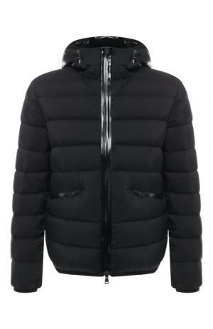 Пуховая куртка Achard на молнии с капюшоном Moncler. Цвет: черный