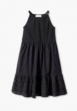 Сарафан Mango Kids. Цвет: черный